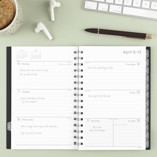 Mead 2026-2027 Academic Weekly & Monthly Planner, 15-Month, Black, 5.5 x 8.5 Inches (CAW42005)