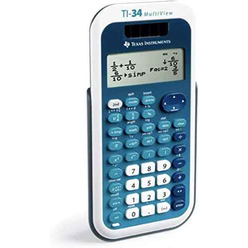 Texas Instruments TI-34 MultiView Scientific Calculator - Blue/White