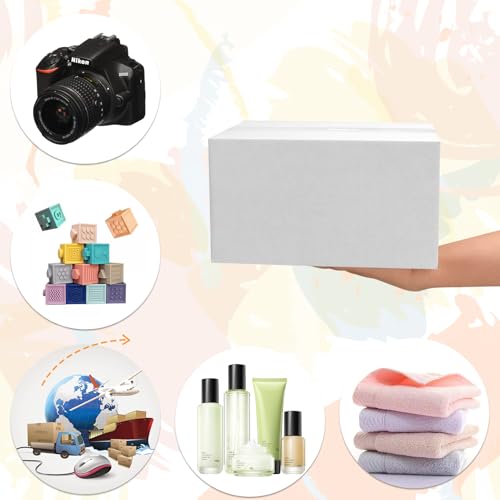 9x7x5 Shipping Boxes Set of 30 - White Corrugated Cardboard Mailing Boxes for Small Business Packaging