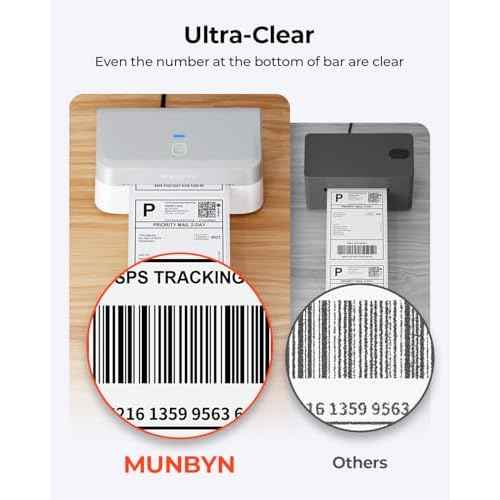 MUNBYN Bluetooth Thermal Label Printer RW403B, Wireless 4x6 Shipping Label Printer for Small Business, Compatible with Android, iPhone, Windows, Mac, Chromebook, Print Width 1.57"-4.25"