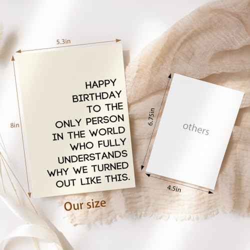 Funny Birthday Card for Sister Brother, Happy Birthday Sister Card, Humorous Brother Birthday Gifts, Hilarious Bday Cards Ferfect for Women, Men, and Siblings