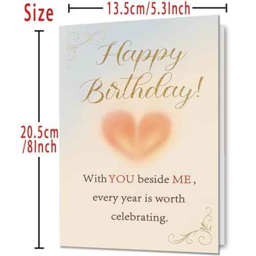 Romantic Birthday Cards Gifts for Husband Wife Boyfriend Girlfriend Couple, Funny Birthday Decoration for Men Women Him Her