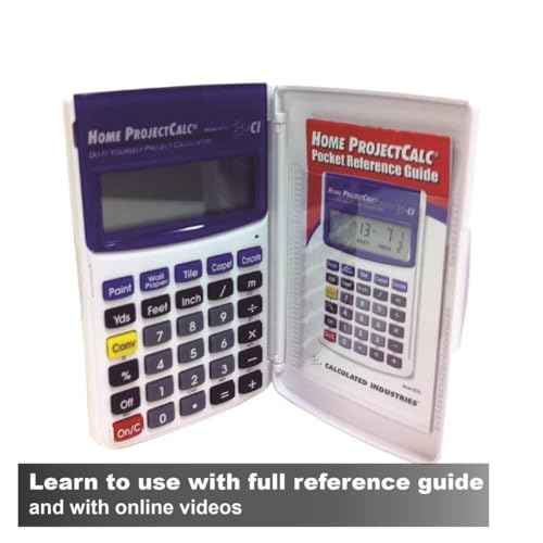 Calculated Industries 8510 Home ProjectCalc Do-It-Yourselfers Feet-Inch-Fraction Project Calculator | Dedicated Keys for Estimating Material Quantities and Costs for Home Handymen and DIYs , White Small