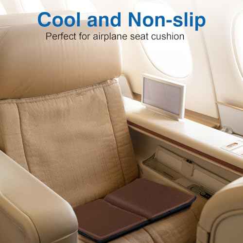 Gel Seat Cushion, Foldable Cushion for Office, Airplane Seats, Camping, Bleachers, Flights, Wheelchair, Commute-Portable Travel Cushions