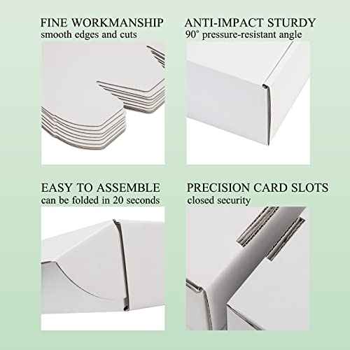 Small Shipping Boxes 8x6x3 Inch (25 Pack) - Sturdy White Corrugated Cardboard Boxes for Small Business, Ecommerce, Mailing & Packaging | Recyclable Gift & Storage Boxes