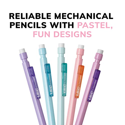 BIC Xtra-Smooth Pastel Mechanical Pencils 0.7mm, 24-Count for School & Office