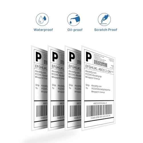 POLONO Genuine 4"x6" Direct Thermal Shipping Label, Perforated Postage Shipping Labels Compatible with POLONO PL60, PL70E and PL420 Label Printer, Permanent Adhesive, Commercial Grade, 880 Pack/4 Roll