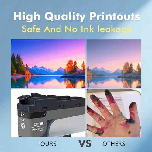 LC401 LC401XL MFC-J1010DW Ink Cartridges Works for Brother Printer LC 401 401XL for MFC-J1010DW MFC-J1170DW MFC-J1012DW MFC-J1800DW MFC J1010DW 5 Packs - 2B/C/M/Y