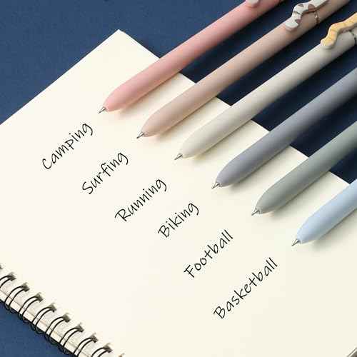 Mr. Pen- Retractable Gel Pens, 6 Pack, Black Ink, Cat Gel Pens, Cat's Tail Gel Pens Fine Point 0.5mm, Retractable Pens, Aesthetic Pens for Journaling Fine Tip Pens, Cute Cat Pens for Cat Lovers