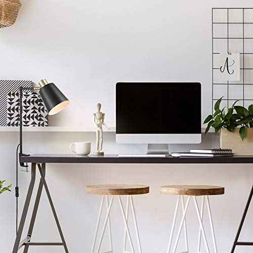 Globe Electric 52900 Lex Desk Lamp, Black with Gold