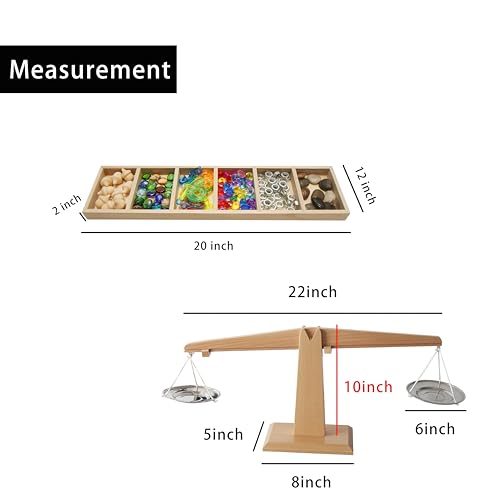 Balance Teaching Scale with Loose Parts for Preschool Math & Science