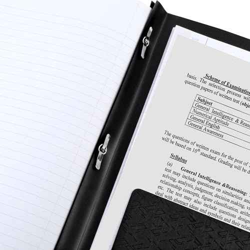 Five Star 2-Pocket Folder, Plastic Folder with Stay-Put Tabs and Prong Fasteners, Holds 8-1/2" x 11" Paper, Black (72113)
