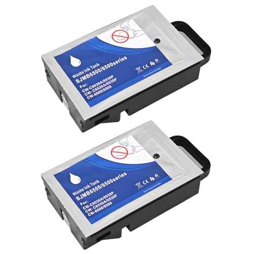 SJMB6500 Maintenance Box Ink Collection Tank Compatible with ColorWorks CW-C6000A CW-C6000P CW-6030A CW-6030P CW-C6500A CW-C6500P (2-Pack)