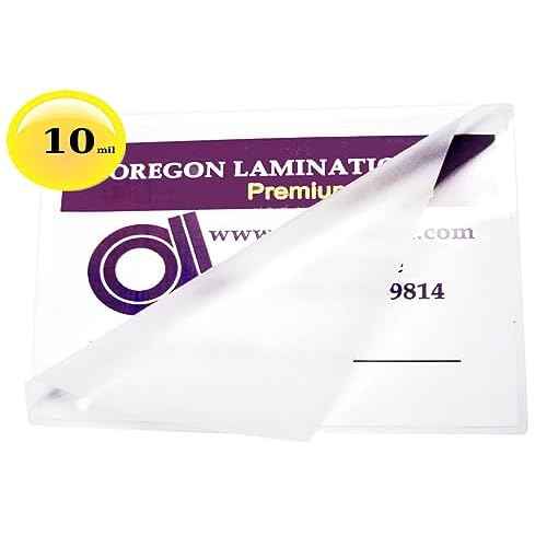 Oregon Lamination Heat Activated Laminating Pouches IBM Data Card, 10 Mil 2 Sides, 2-5/16¡± x 3-1/4¡± (59mm X 83mm x 250um Thick x 2 Sides) [pk of 500] for up Thru 2-1/16¡± x 3¡± Sheets, Clear Gloss