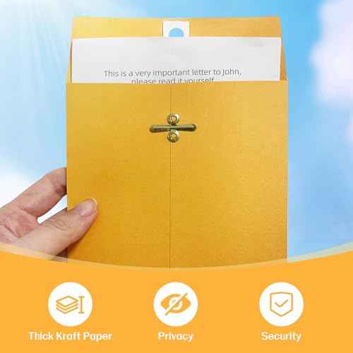 30 Pcs 5 x 7.5Inch Manilla Envelopes,Kraft Envelopes with Clasp Closure and Gummed Seal for Office Document School Business Home