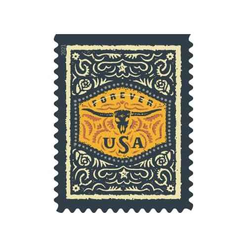 Western Wear 2021 (Book of 20) First-Class Mail Forever Postage Stamps (Cowboy Hat, Belt Buckle, Cowboy Boot with Spur, Western Shirt)