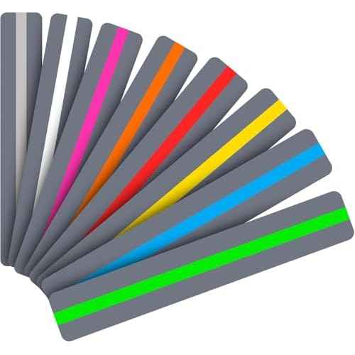 Guided Reading Strips/Colored Overlay/Highlight Strips/Highlighter/Bookmark/Assorted Colors Help with Dyslexia for Children and Teacher Supply Assistant (24 Pack)