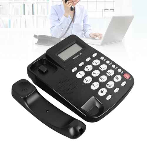 Zopsc Landline Telephone, Upgraded Large Buttons Corded Landline Telephone for Seniors, Hands Free Calling Corded Phone with Caller ID Display for Home Office Hotel, Zopsc8dt16ye4ms