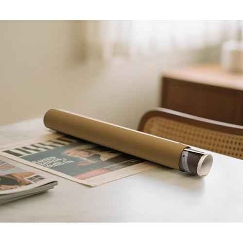 15PCS 2"x18" Kraft Shipping Tubes With Caps, Cardboard Poster Tubes for Shipping and Storage of Documents and Art