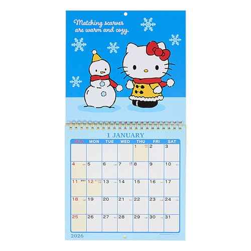 Sanrio 622443 Hello Kitty Wall Calendar, M, 2026
