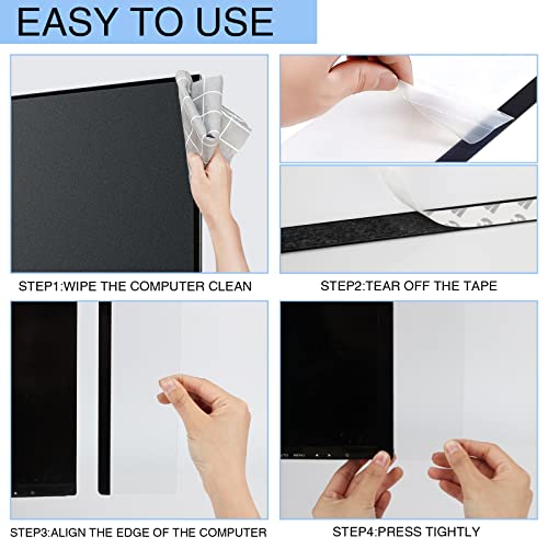 TAKCC 2 Pack Monitor Memo Boards Acrylic Side Panel for Computer Screen - Creative Desktop Organizer for Home Office