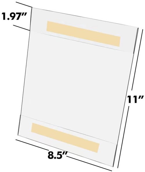 Ludery 8.5 x 11 Acrylic Sign Holder Wall Mount ,Wall Sign Menu Paper Holder with Double Side Tape Adhesive for Home, Office, Store, Restaurant (12 Pack)