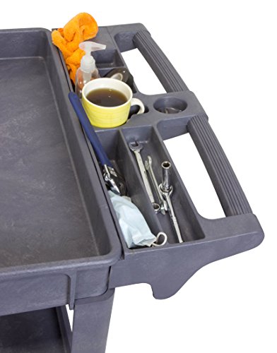 WEN 500-Pound Capacity Utility Cart, 46 x 25.5 In., 2 Shelves, 5 in Casters