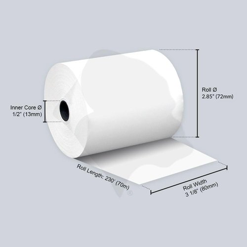 Gorilla Supply 55gsm 3 1/8 x 230 Thermal Paper Receipt Roll Clover Station Solo Duo TM-T88 T20 T90 Bixolon SRP-350 370, 3.125 x 230 ft Cash Register Paper, BPA Free, 10 Rolls
