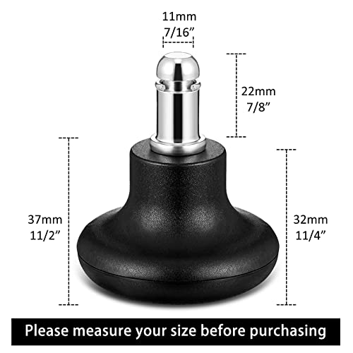 Outus 5 Pcs Bell Glides for Office Chairs – Low Profile Replacement Casters