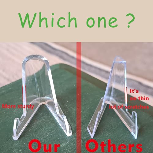 24 Pack Acrylic Trading Card Stands - 2.3 Inch Tall Display Holders