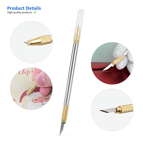 Double Head Precision Hobby Knife Set with Swivel Blade & Replacement Blades for Art Crafts Scrapbooking