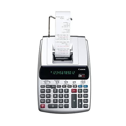 Canon Office Products 2198C001 Canon MP11DX-2 Desktop Printing Calculator with Currency Conversion, Clock and Calendar