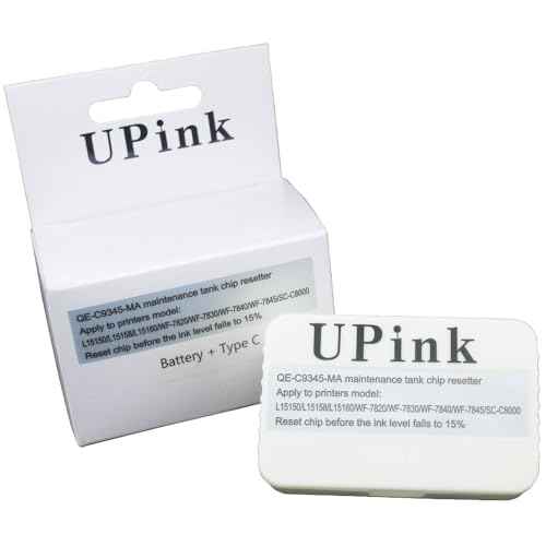 UPink C9345 Maintenance Box chip Resetter Compatible for ET-5800 ET-5850 ET-5880 ET-8500 ET-8550 ET-16600 WF-7310 WF-7820 WF-7840 EC-C7000 WF-7830 ST-C8090 ST-C8000 L15150 L15160 L6570 L8168 L8188