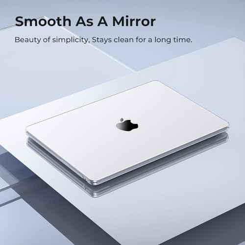EooCoo Case Compatible with MacBook Air 15 inch M4 2025 2024 2023 Release A3241 M3 A3114 M2 A2941 Liquid Retina Display, Plastic Hard Shell Case + Keyboard Cover + Screen Protector, Crystal Clear
