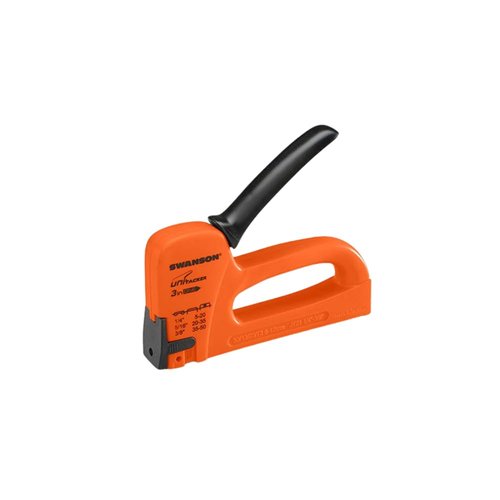 Swanson Tool Co STA653B AM Unitacker 3 in﻿ 1 Multi Function Plastic Staple Gun; Works with Light Duty (JT21) Staples and Ships with 3,200 Staples