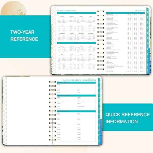 2026 Planner - 2026 Planner Weekly and Monthly from JAN. 2026 - DEC. 2026, 6.4" x 8.5", 2026 Calendar with Monthly Tabs, Sturdy Cover, Premium Paper, Strong Twin-wire, Back Pocket, Elastic Closure