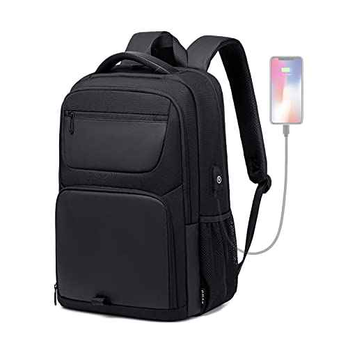 40L Travel Laptop Backpack for Men, High Tech Business Backpack with USB Charging Port and Ergonomic Design, Water Resistant Anti-theft Work College Backpack Fits 17.3 Inch Tablet, Notebook
