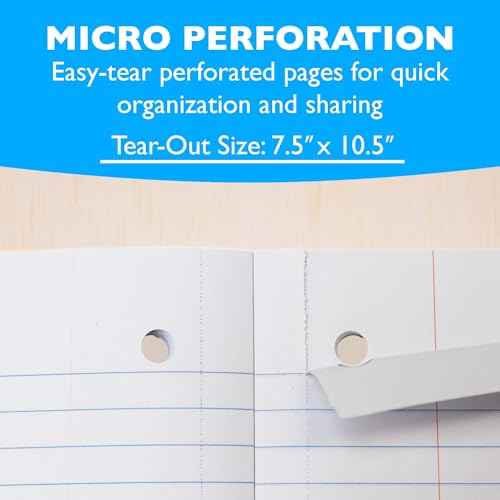 BAZIC Products Notebook Wide Ruled 1 Subject 80 Sheets Wireless Notebooks, 3 Punched Holes Lined Composition Book, Assorted Color, 24-Pack