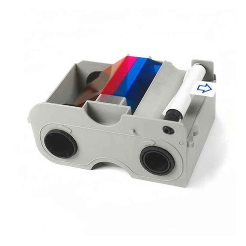 2ID - Fargo DTC1250 YMCKO Ribbon Cartridge w/Cleaning Roller | Genuine Fargo 45000 Ribbon | Prints Durable Vibrant Full Color Images, Text and Barcodes On PVC ID Cards | Rated To Last Up To 250 Prints