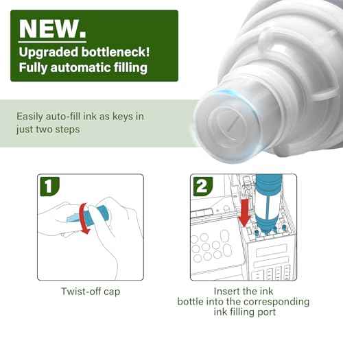 502 Ink Refill Bottles for Eco Tank ET-3760 ET-2850 ET-4760 ET-4850 ET-3850 ET-15000 ET-4750 ET-2750 ET-2760 ET-3700 Printer, 502 T502 Ink Refill Bottles Combo Pack(2BK C M Y)