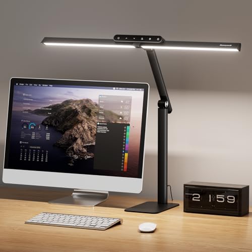 Honeywell Eye-Caring 1200LM LED Desk Lamp with Touch Control - Black Base