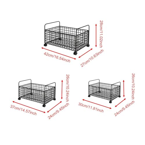 Milageto M Rolling Book Cart Under Desk Storage Carts with Wheels