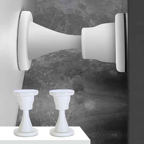 4 Pack Rubber Door Stopper Self Adhesive,No Magnetic Door Stop,Wall Protector with Reusable Waterproof House Door Holder,No Need to Drill No Trace Door Catch