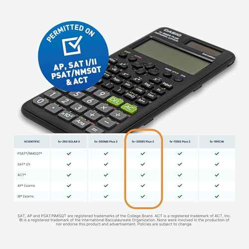 Casio fx-300ES Plus 2nd Edition ? Standard Scientific Calculator | 262 Functions, Natural Textbook Display? | Ideal for Middle School, High School Math, Statistics & Algebra | Black
