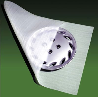 24" Wide x 350' Long 1/16" Thick Packing Foam Roll, Perforated, In