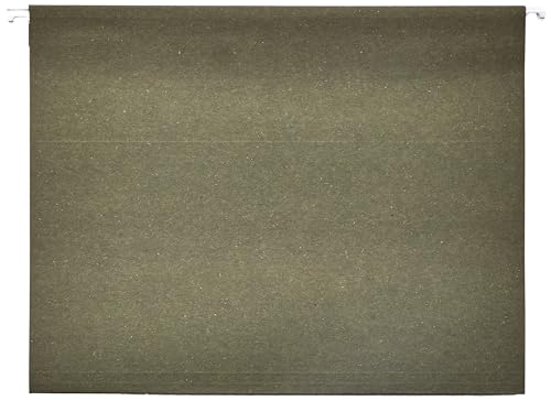 Amazon Basics Green Hanging File Folders with Adjustable Tabs - 25 Pack, Letter Size