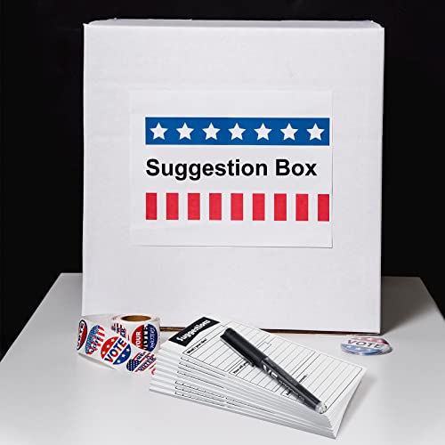 Pajean Black Suggestion Box Cards Set of 400 Sheets, Office Feedback Cards