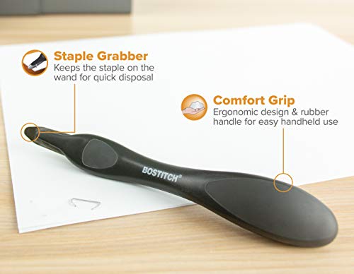 Bostitch Office Magnetic Staple Remover Black - Easy Push-Style, Reusable