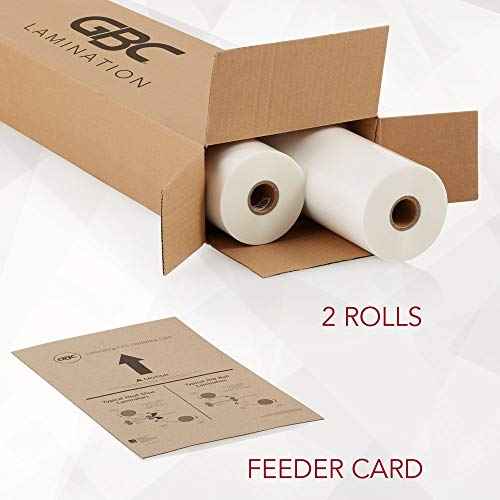 GBC HeatSeal NAP I Laminating Film Rolls, 1 Inch Core, 1.5 mm Thickness, 12 Inches x 500 Feet, Clear, 2 Rolls per Pack (3000002)