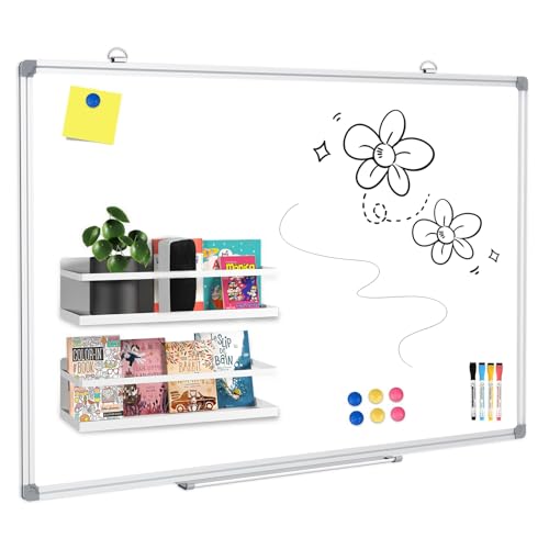 VANPET White Metal Magnetic Book Shelf for Whiteboard Classroom Office - Teacher Kids Display